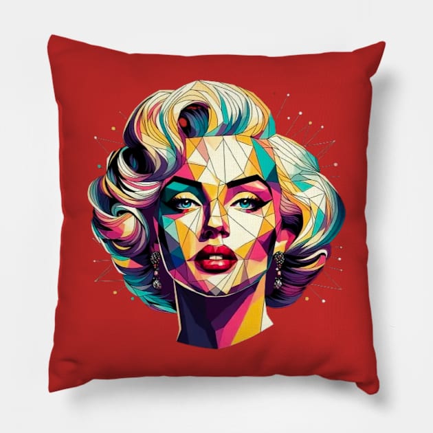 Marilyn Wpap popart Pillow by fadinstitute