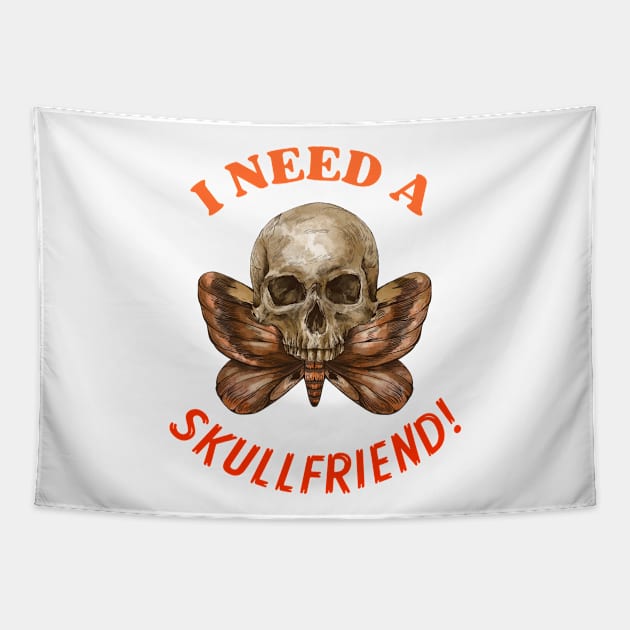 SKULLFRIEND -3- Dead Horror | Happy Halloween | Funny Halloween | Halloween Costume Tapestry by Cosmic Story Designer