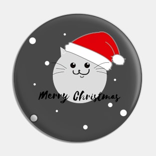 Merry Christmas Kitten Pin