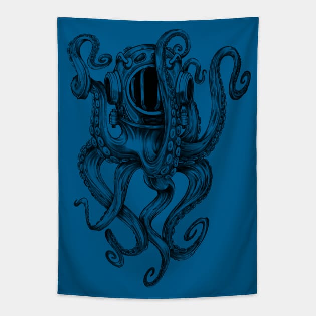 Deep Sea Diver Octopus Tapestry by Buy Custom Things