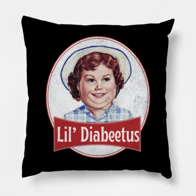 Lil Diabeetus , 70s Pillow by Funny sayings