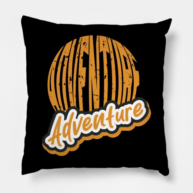 Adventure Pillow by T-Shirt Attires