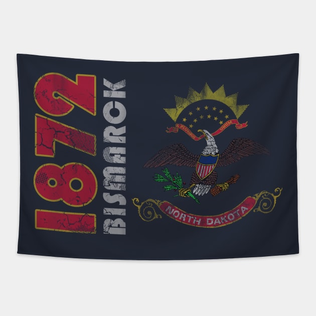 Bismark North Dakota Vintage Tapestry by E