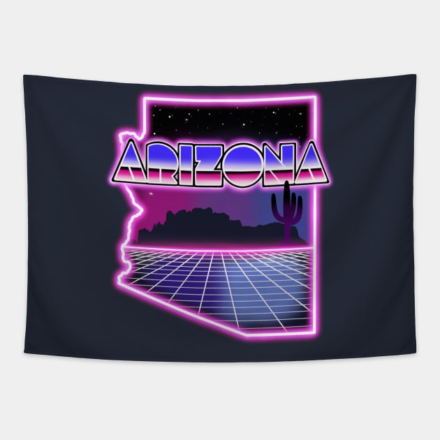 Arizona (80s Retro Style) Tapestry by TommyVision