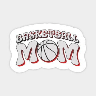 Basketball Mom Halftone Retro Magnet