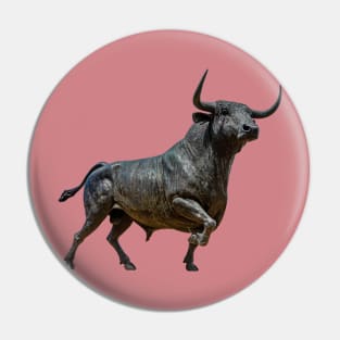 Prancing Bull Statue Pin