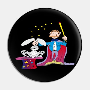 wizard with rabbit Pin