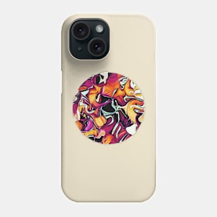 Abstract disc orange Phone Case