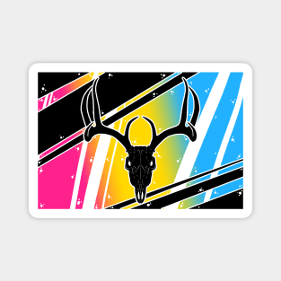 Pan Pride Skull - Deer Magnet