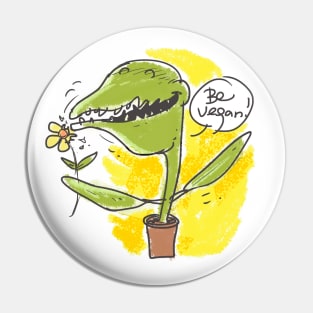 vegan venus flytrap cartoon Pin