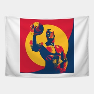 pool gladiators, waterpolo wallart v6 Tapestry