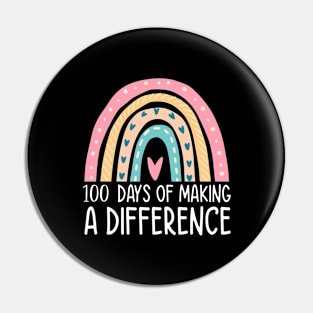 100 Days of Making a Difference, 100th Day of School, 100 Days of School Shirt Teacher, Special Education Teacher, Teacher Gift Pin