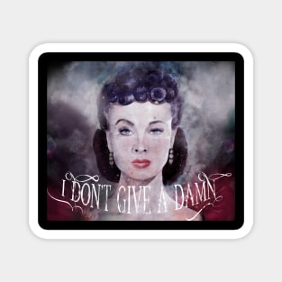 Gone With The Wind quote "I don't give a damn" Scarlett O'Hara Watercolor Magnet
