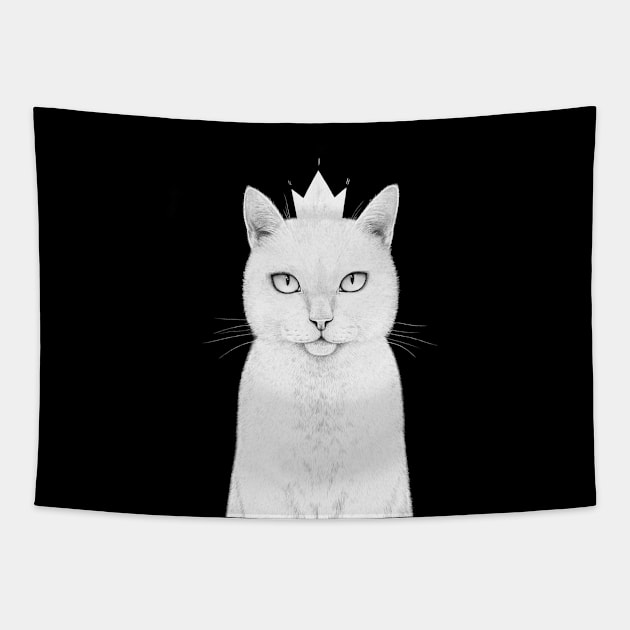 Queen cat Tapestry by kodamorkovkart