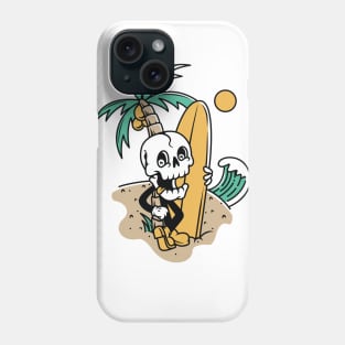 Skull Ready to Surf Phone Case