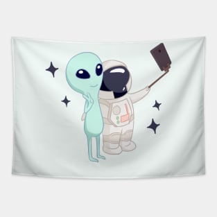 Alien Selfie Tapestry