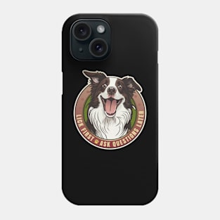 Lick First Border Collie Design Phone Case