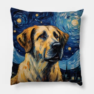 Anatolian Shepherd Dog Starry Night Pillow