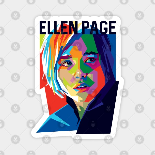 Ellen Page Pop Art Magnet by Laksana Ardie Store