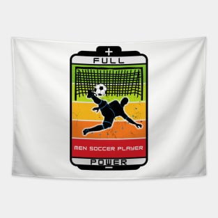 The Soccer player in full power Tapestry