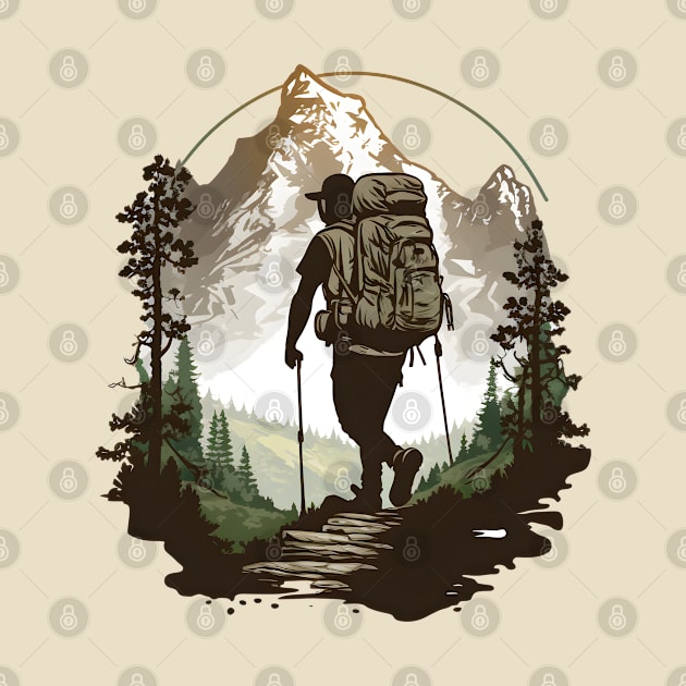 Trailblazing Adventures Mountain Hiking by RKP'sTees