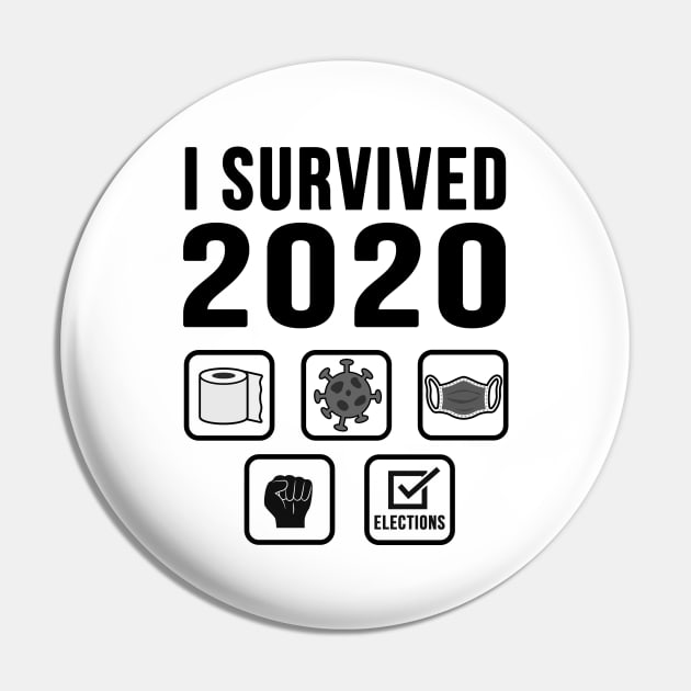 I Survived 2020 Pin by Printadorable