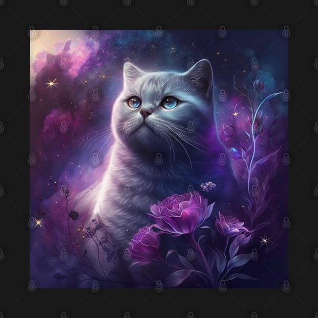 Purple Elegance British Shorthair by Enchanted Reverie