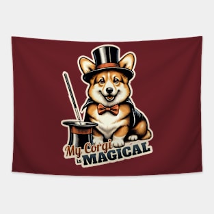 Corgi Magician Tapestry