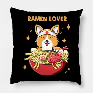 Corgi Ramen Lover Pillow