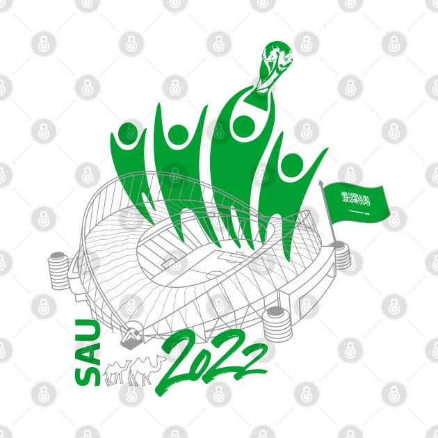 Saudi Arabia World Cup Soccer 2022 by DesignOfNations