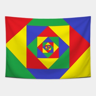 3D Printing red blue green yellow artwork Tapestry