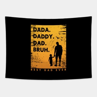 Dada Daddy Dad Bruh Best New Dad Father's Day Vintage Funny Father Tapestry