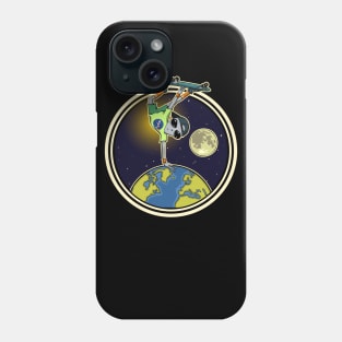 Grey Alien Skateboarder Phone Case