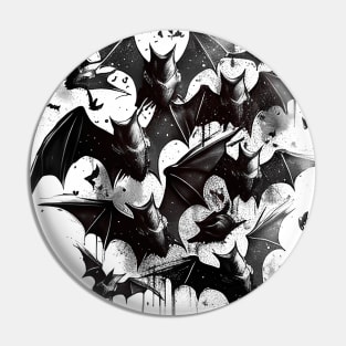 Flock of Bats Gothic Vampire Art Pin