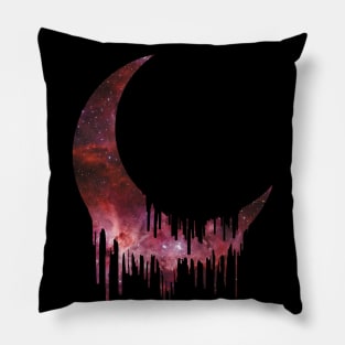 Galaxy moon dripping / melting (red galaxy) - universe / cosmos / space - gift idea Pillow