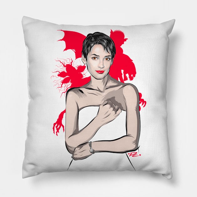 Winona Ryder - An illustration by Paul Cemmick Pillow by PLAYDIGITAL2020