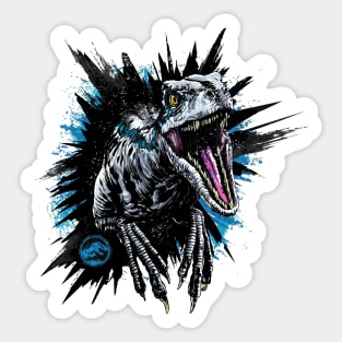 Jurassic World Blue Raptor Family Sticker for Sale by GiftPantheon