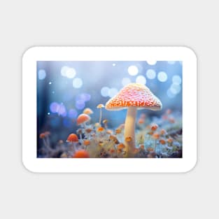 Mushroom Forest Nature Serene Tranquil Magnet