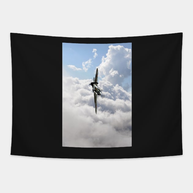 Hurricane Painting Tapestry by aviationart