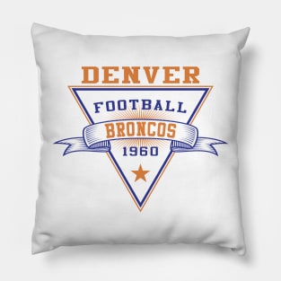 Retro Denver Broncos Pillow