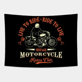 Vintage Motorcycle Tapestry