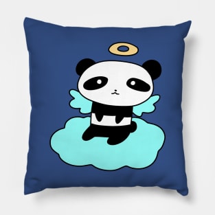 Angel Panda Sitting on a Cloud Pillow