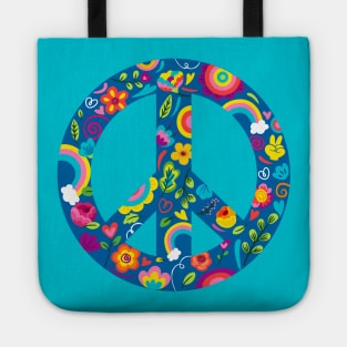 Groovy Nature Peace Sign Tote