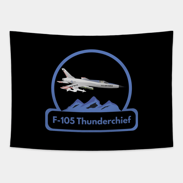 F-105 Thunderchief Military Airplane Tapestry by NorseTech