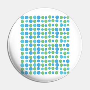 Blue Green Circles Modern Decorative Abstract Mosaic Dots Pattern Night Pin