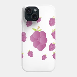 Grapes Pattern Purple Phone Case