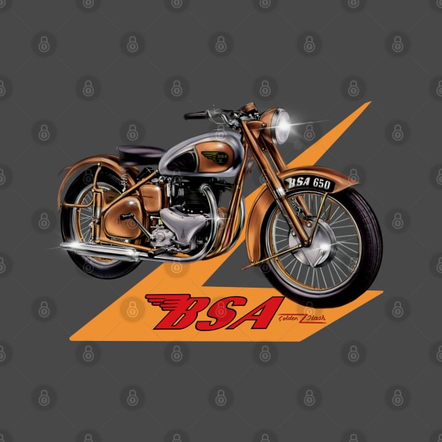 The BSA Golden Flash Motorcycle by MotorManiac by MotorManiac