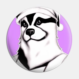 Raccoon in The Santa Hat Pin