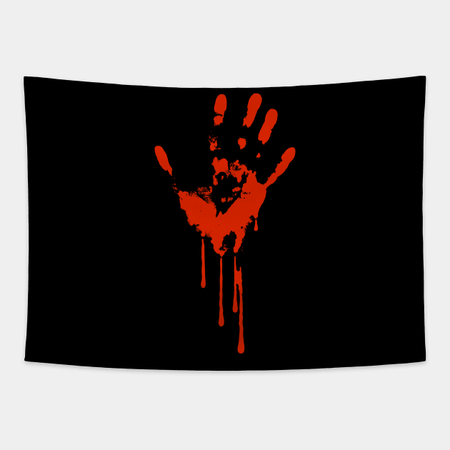 Bloody Hand Zombie Horror Blood Halloween Costume Tapestry by maelotti22925