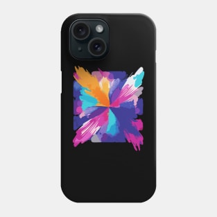 an abstract t-shirt featuring watercolor-inspired brush strokes and colors. Incorporating flowing and vibrant hues to create a dynamic and artistic composition Phone Case